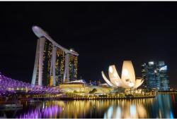 Blueback MAT Tapéta City86 Singapore éjjel, 350 x 200 cm (BBIMG5055)