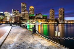 MÉDIA Öntapadó és mosható falfestmény City45 Boston éjszaka, 350 x 200 cm (FOTOTAP6612)