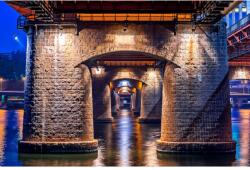 Blueback MAT Falikép Híd éjjel Szöulban, 350 x 200 cm (BBIMG6171)