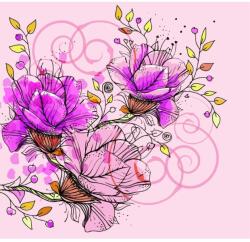 Blueback MAT Absztrakt virágos tapéta5, 350 x 200 cm (BBIMG5528)