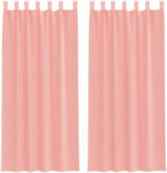 vidaXL 2 db rózsaszín fátyolfüggönyök hurokkal 140x225 cm 0.29 kg 4102288 (4102288)