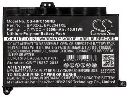 Cameron Sino li-polymer akku (7.7v/5300mAh, hp 2icp7/65/80 kompatibilis) fekete (CS-HPC150NB)