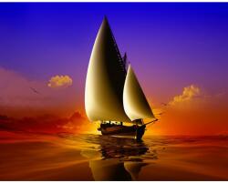 MÉDIA Matrica tapéta Cruise. jacht, naplemente, 350 x 200 cm (FOTOTAP13534)