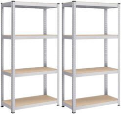SONGMICS 2 darabos acél polcrendszer MDF lapokkal állítható magassággal (EUZ-GLR048EZ01)