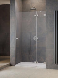 Radaway Essenza Pro Brushed Nickel DWJ szálcsiszolt króm zuhanyajtó 90 átlátszó balos