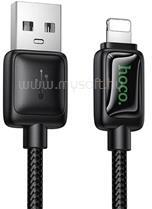 hoco. iPhone 14 Plus / 14 Pro Max / 14 Pro U146 adatkábel USB - lightning, 120cm, FEKETE (HOCO_U146_B) (HOCO_U146_B)