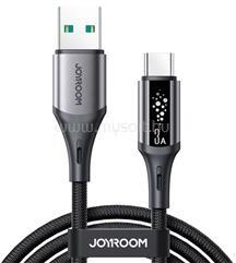 JOYROOM STARTALK adatkábel (USB - Type-C, 3A, PD gyorstöltő, LED jelzés, 120cm) FEKETE (JOYROOM_S-A60_A-C_3A_1.2M_BLACK) (JOYROOM_S-A60_A-C_3A_1.2M_BLACK)