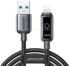 JOYROOM Xiaomi Redmi Note 17 / iPhone 14 Plus / iPhone 14 Pro Max STARFLIGHT adatkábel USB - lightning, 120cm, FEKETE (JOYROOM_S-A55_A-L_3A_1.2M_BLACK) (JOYROOM_S-A55_A-L_3A_1.2M_BLACK)