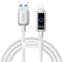 JOYROOM Xiaomi Redmi Note 17 / iPhone 14 Plus / iPhone 14 Pro Max STARFLIGHT adatkábel USB - lightning, 120cm, FEHÉR (JOYROOM_S-A55_A-L_3A_1.2M_WHITE) (JOYROOM_S-A55_A-L_3A_1.2M_WHITE)