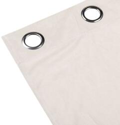 Welora Dekoratív sötétítő sötétítő függöny, velúr, gyűrűkkel, 140x260 cm, krém színben (JM1196328)