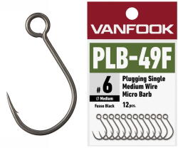 Vanfook Carlig Vanfook PLB-49F Plugging Single Medium Wire Micro Barb nr. 12 (4949146039566)