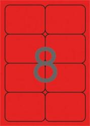 APLI Etikett, 99, 1x67, 7 mm, színes, kerekített sarkú, APLI, neon piros, 160 etikett/csomag (LCA2876) - tutitinta