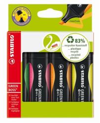STABILO Green Boss vegyes színű szövegkiemelő, 4 db-os