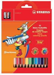 STABILO Trio Thick színes ceruza készlet, 12 szín (SW203212)