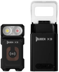 WUBEN X3 OWL zseblámpa csomag + töltődoboz - fekete