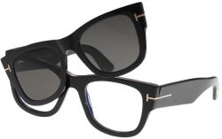 Tom Ford Rame ochelari de vedere barbati Tom Ford Clip-on FT6099-B 001 Rama ochelari