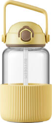 Buydeem DG710 Pop-Up Straw Glass Bottle, Mellow Yellow (DG710-MY)