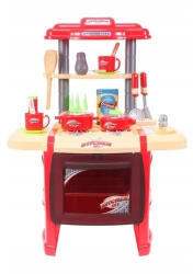MalPlay Bucatarie Malplay pentru copii cu accesorii si cuptor, rosu (WD-P15) Bucatarie copii