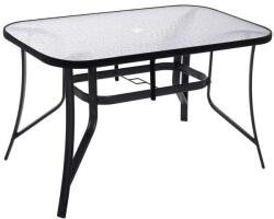 SPRINGOS üveg kerti Asztal 150x90x71cm - Fekete (GF1014)