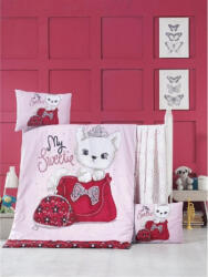 Mally Kids Lenjerie pat baby bumbac Mally Kids Tiny Cat (lenj.tinycat) Lenjerie de pat