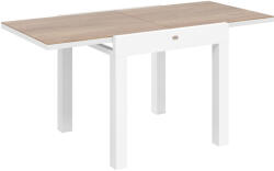 Outsunny Bővíthető Kerti Asztal Alumínium Vázzal és PSPC Asztallappal, 80/160x80x75 cm, Fehér