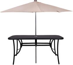 SPRINGOS kerti asztal 150cm - fekete (GF1038)