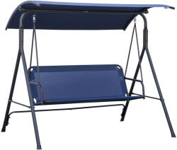 Outsunny 3 Személyes Kerti Hinta Állítható Tetővel, Acél és Szövet, 172x110x153 cm, Sötétkék