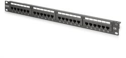 ASSMANN DN-91624U-CR 19" 1U 24port Cat. 6 kompakt fekete árnyékolatlan Patch Panel (DN-91624U-CR) - pcx