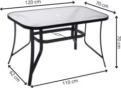 SPRINGOS Gf1039 Kerti Asztal (gf1039)