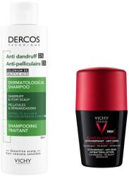 Vichy Dercos & Homme Set - Șampon și roll-on anti-mătreață DS Clinical Control, 200 + 50 ml