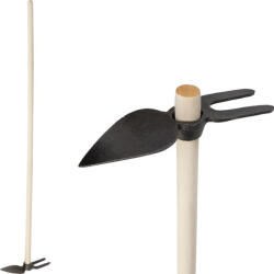 Strend Pro Kerti kapa és kultivátor, Strend Pro Garden Gardex Wani, fekete, hegyes, acél fej, fa nyél, 2 karom (TC211164)