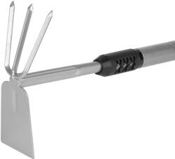 Strend Pro Kerti kapa és kultivátor, Strend Pro Garden Herrison 615F, szürke, egyenes, 65-105 cm, acél fej, alumínium nyél, teleszkópos, 3 karom (TC2110029)