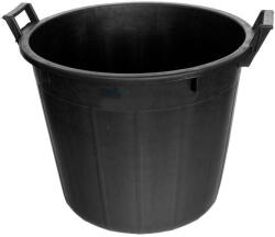ICS Műanyag virágcserép, Ics P133044, fekete, átmérő: 44 cm, magasság: 35 cm, tömör alj, 32 l, kerek, 2 fogantyúval (TC254270)