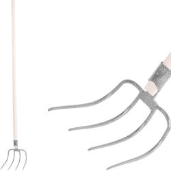 Strend Pro Garden Villa, Strend Pro Garden F134KX. WH, szürke, acél fej, fa nyél, 4 ágú, fogantyúval (TC211414)