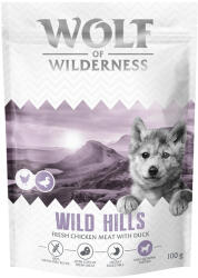 Wolf of Wilderness 100g Little Wolf of Wilderness Junior 'Wild Hills' kacsa - gabonamentes száraz kutyatáp