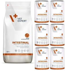 VetExpert Vetexpert Veterinary Diet Dog Intestinal 12 kg + Intestinal 6x400 g
