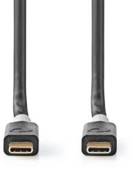 Nedis CCBW64020AT10 USB kábel USB4 Gen 2x2 1 M USB C Fekete, Ezüst (CCBW64020AT10)