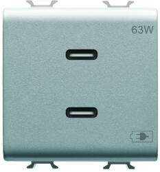Gewiss Priza USB tip C dubla 2M PD 63W Gewiss Chorus titan GW14417 (GW14417)