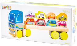 Cubika Joc din lemn, Cubika, Camion de transport auto, 12 piese
