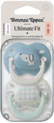Tommee Tippee Ultimate Fit nyugtató cumi sterilizáló tokkal 0-6 hó 2 db (fiús)
