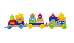 Viga Toys Trenulet modular colorat, Viga