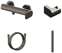 RAVAK Zuhany csaptelep, Ravak Eleganta zuhany csaptelep szettel, EL 032.20GB+S, grafit X07S141 - zuhanykabin