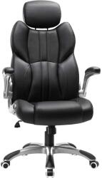 SONGMICS STEVON ergonomikus irodai és gamer forgószék, állítható fejtámlával, felhajtható karfákkal, max. 150 kg, fekete (OBG65BK)