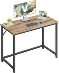 VASAGLE Íróasztal 100 × 50 × 76 cm karamell barna-fekete színben (LWD041K01) - vasbutor