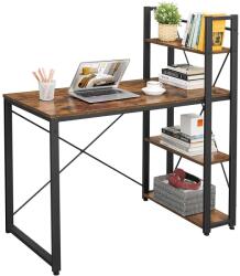 VASAGLE Íróasztal 120x60 cm, polcos íróasztal, számítógép asztal tárolóval (LWD48XV2)