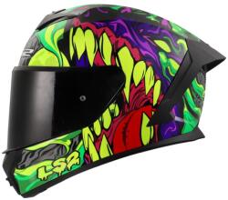 LS2 Cască integrală pentru motocicletă LS2 FF820 Rapid III Lycant, violet-verde lucios (LS168200561-MASTER)