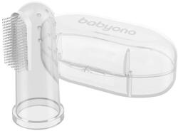 BabyOno Ujjra Húzható Ínymasszírozós Fogkefe - Fogíny Masszírozó és Szájápoló Eszköz Babáknak, Újszülött Kortól