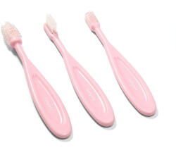 BabyOno Baba Fogkefe Szett 3db - Piros, Fogíny Masszírozó és Első Fogak Tisztításához, 0 Hónapos Kortól