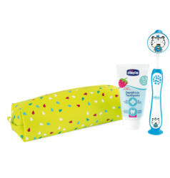 Chicco Fogkefe és Fogkrém Szett Tokban Tigris - 3 Éves Kortól, Utazó Készlet Gyerekeknek, Mindennapi Fogápoláshoz