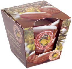 Bartek Candles illatgyertya üvegpohárban Wellness and Beauty - Argán olaj